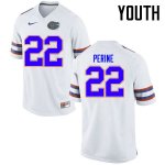 Youth Florida Gators #22 Lamical Perine NCAA Nike White Authentic Stitched College Football Jersey YPZ2062LI